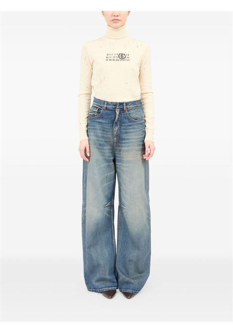 wide leg jeans woman blue MM6 MAISON MARGIELA | S52LA0266 M30017962